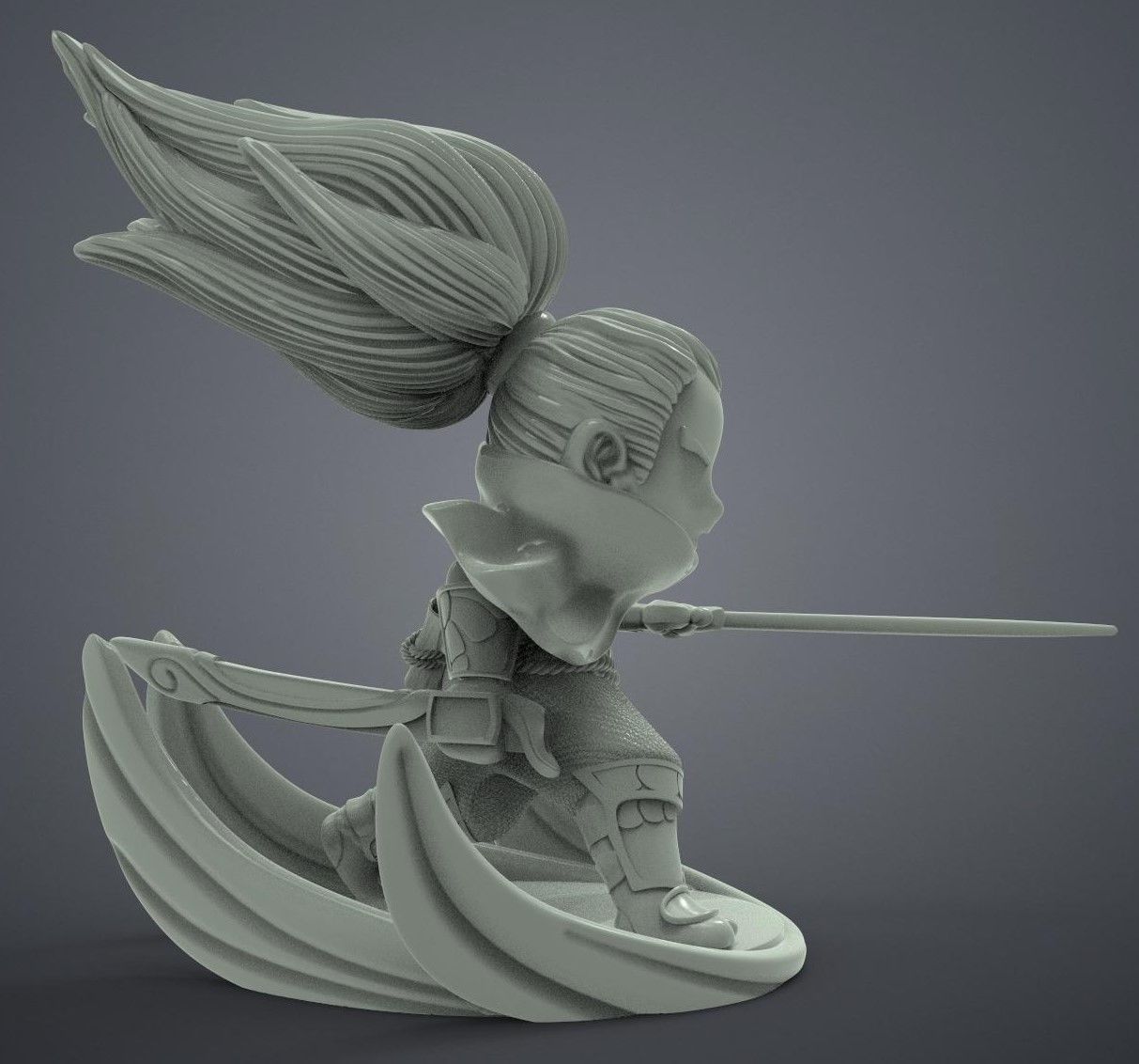 Yasuo dragon ball z figurine 3D print model_10