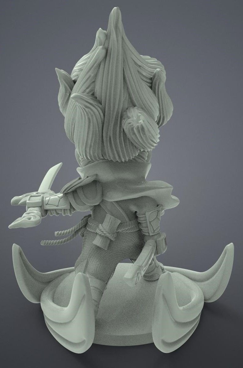 Yasuo dragon ball z figurine 3D print model_11