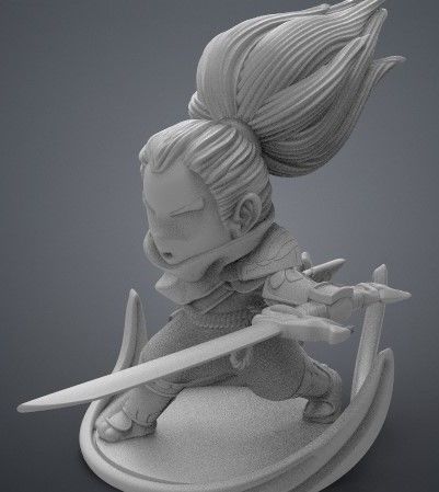 Yasuo dragon ball z figurine 3D print model_12