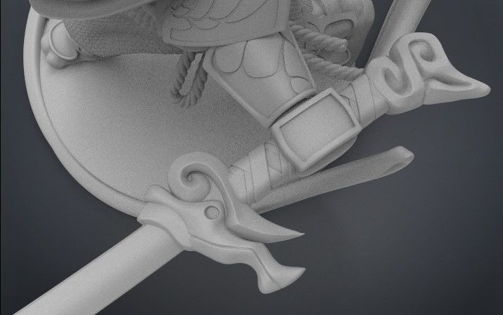 Yasuo dragon ball z figurine 3D print model_18