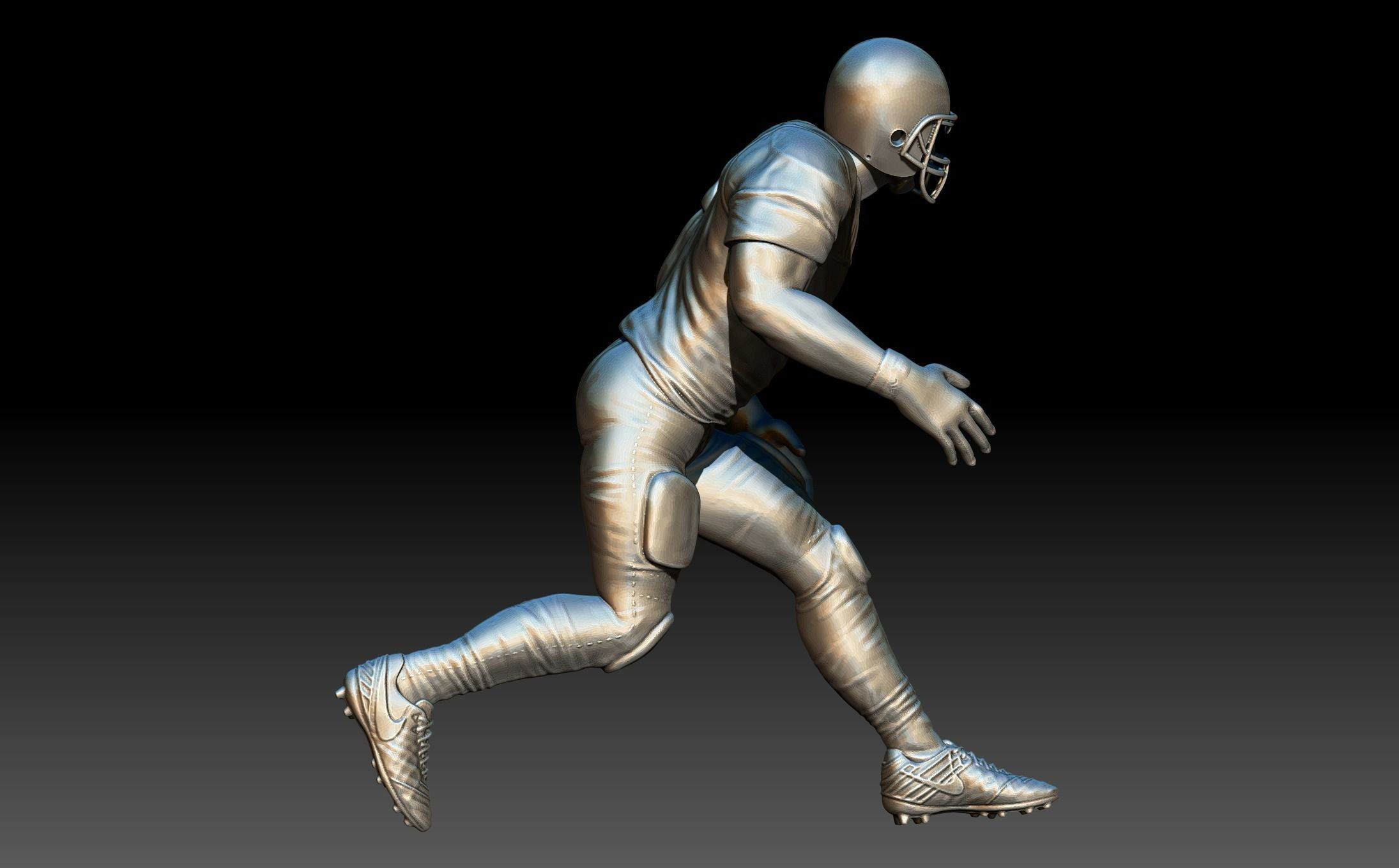 American footballer Pose 3D print model_10
