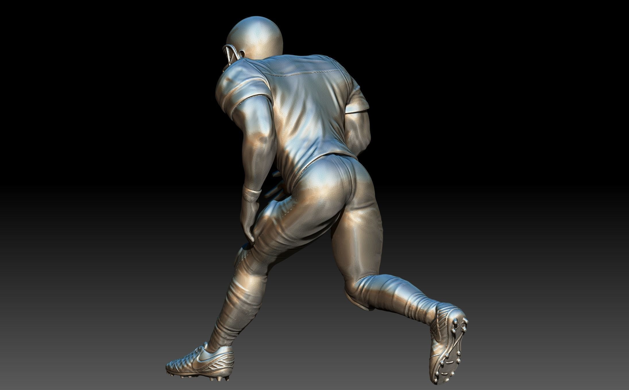 American footballer Pose 3D print model_7