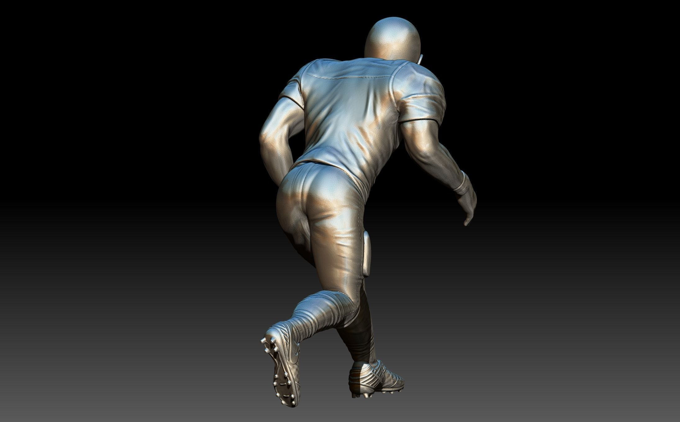 American footballer Pose 3D print model_9