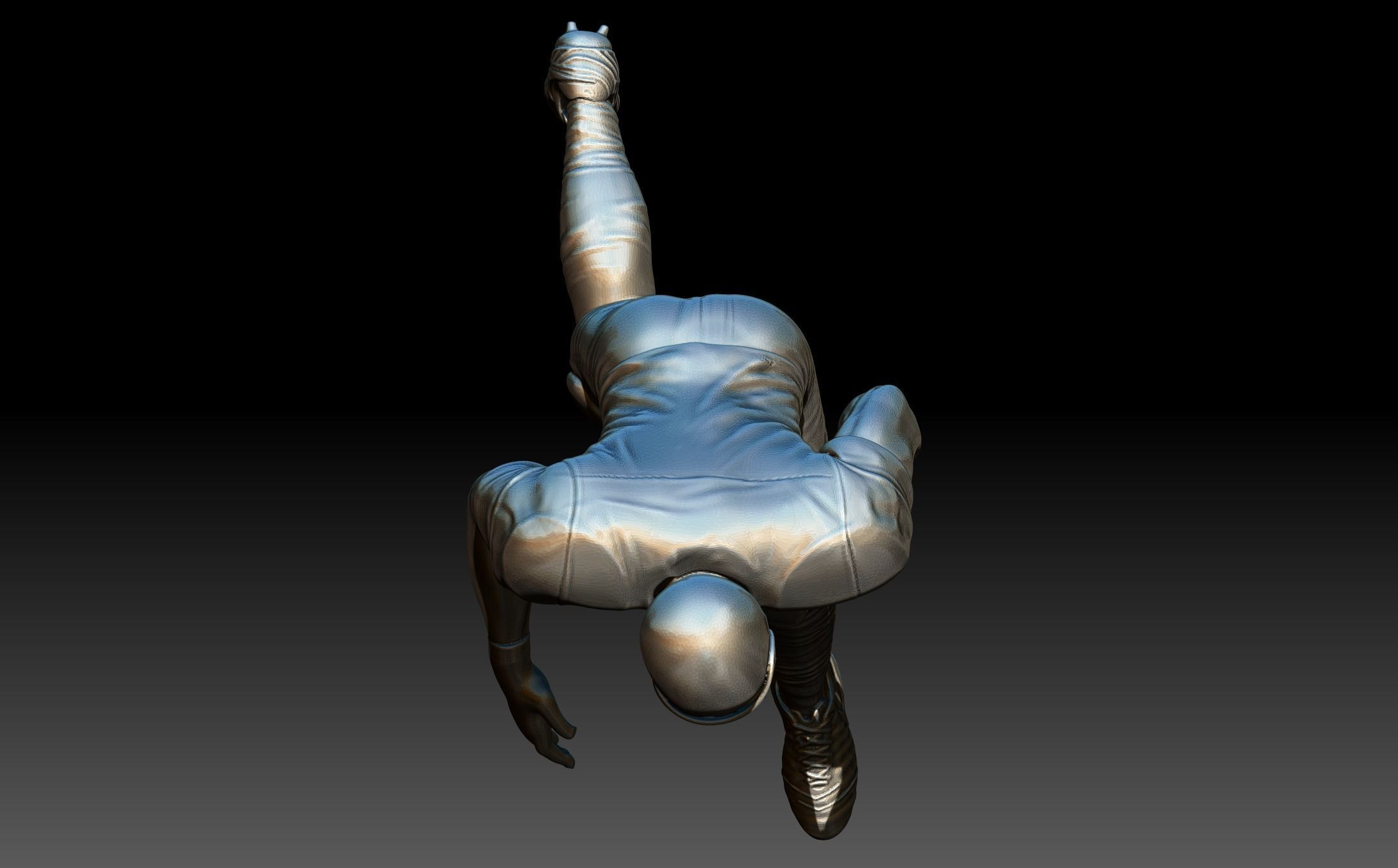 American footballer Pose 3D print model_12