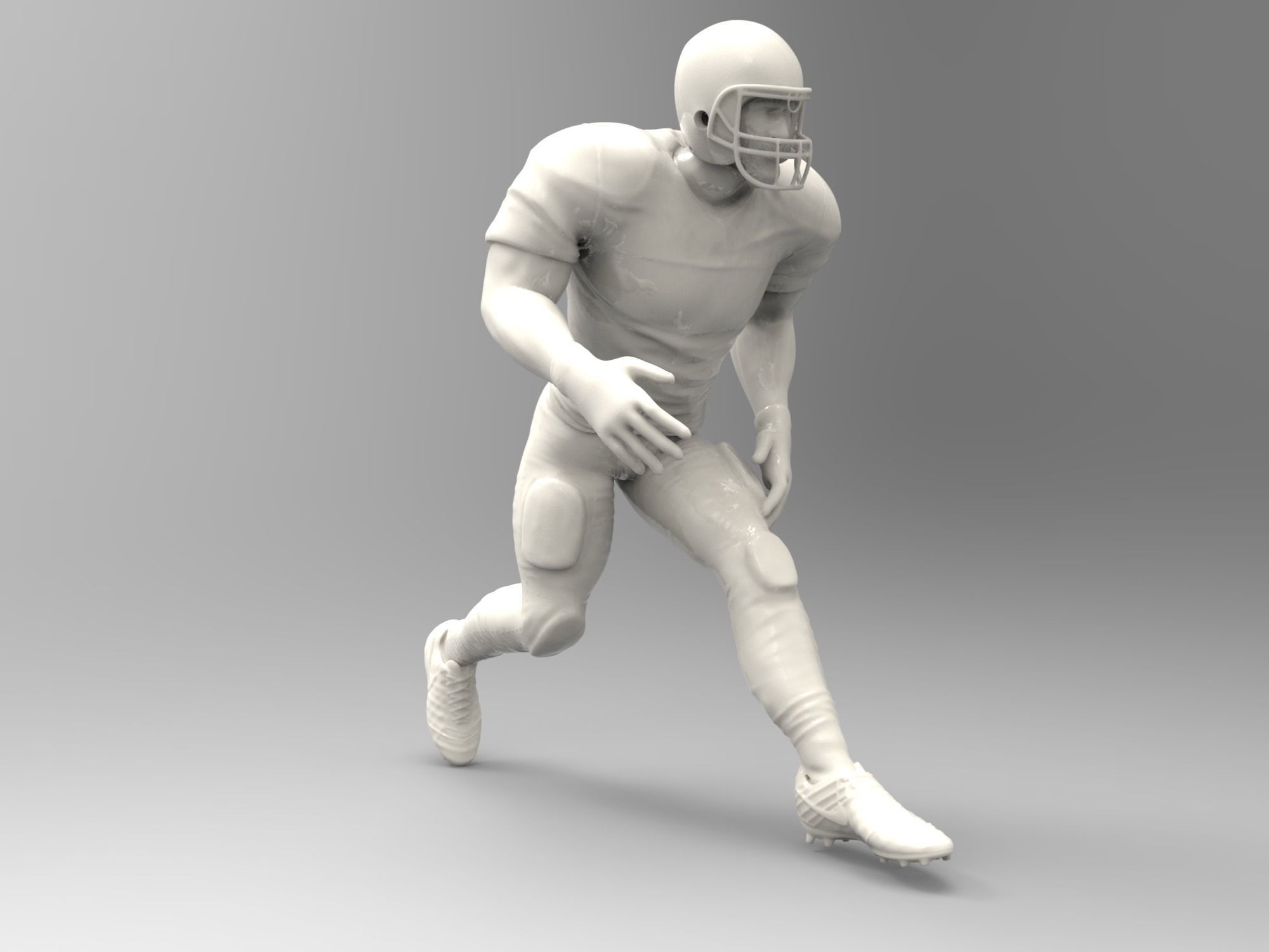 American footballer Pose 3D print model_1