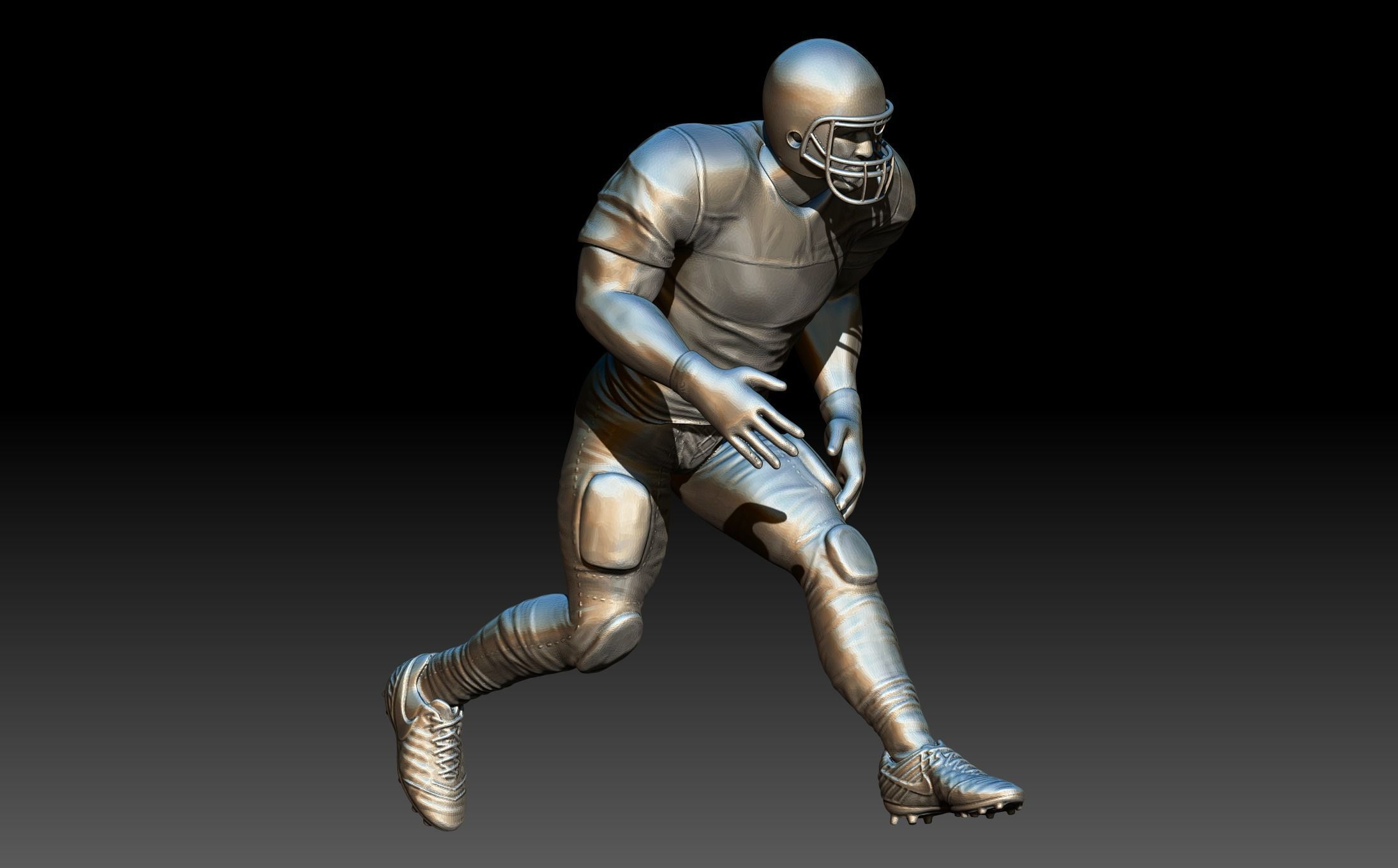 American footballer Pose 3D print model_11