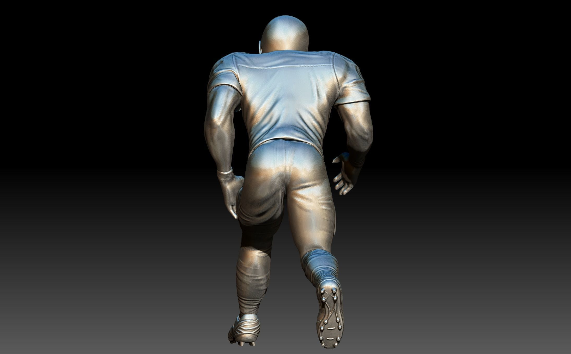 American footballer Pose 3D print model_8