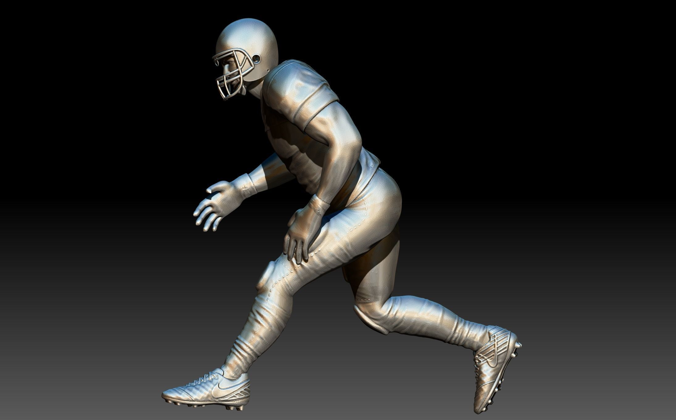 American footballer Pose 3D print model_6