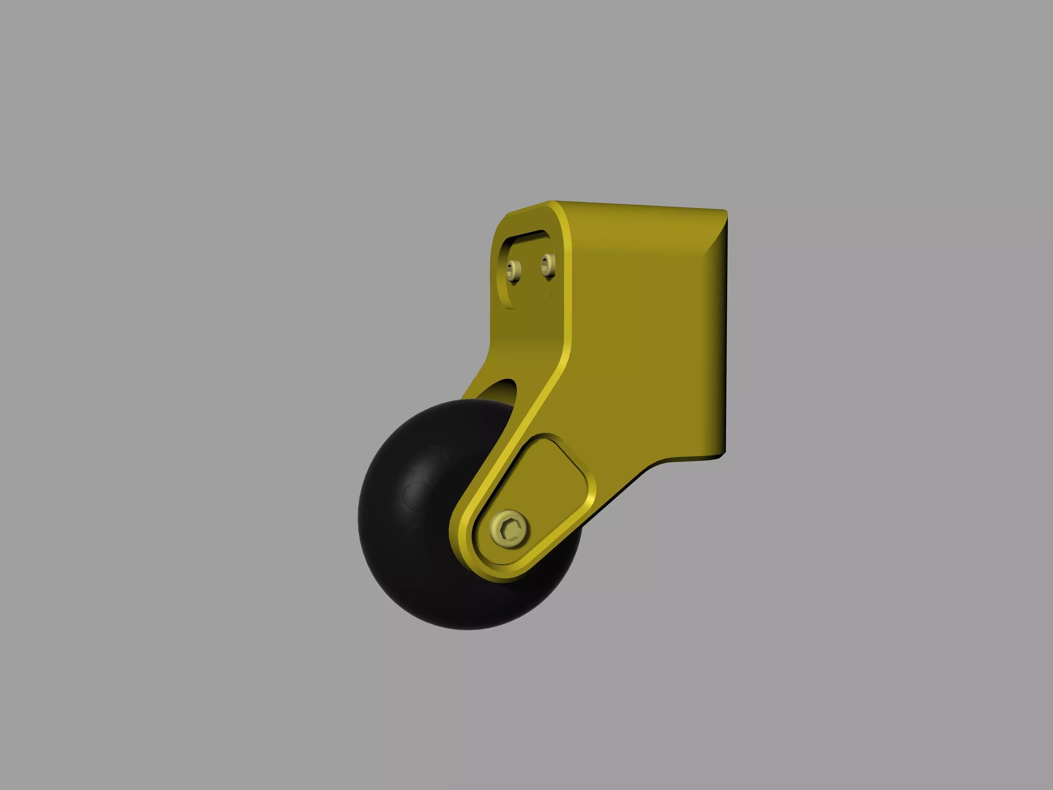 Yellow type luggage wheel 3D print model