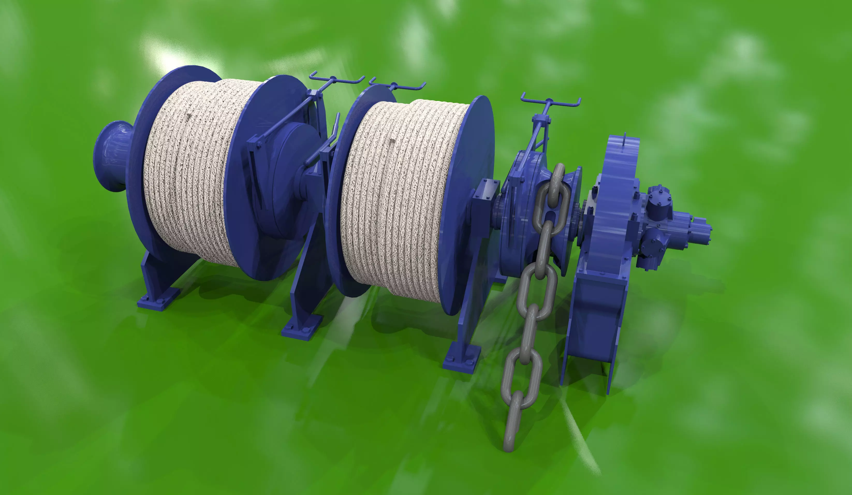 winch rope pulley Free low-poly 3D model_0
