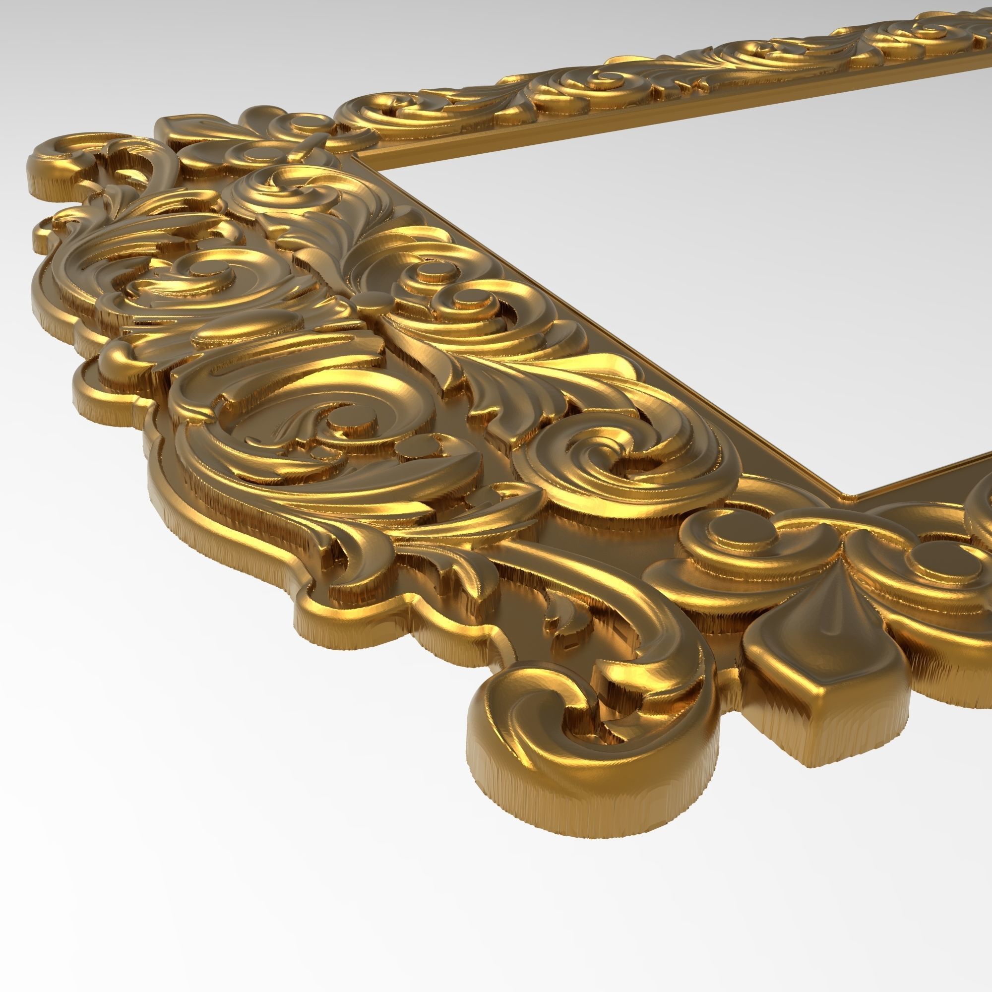 Carved Picture Frame 3D model_3
