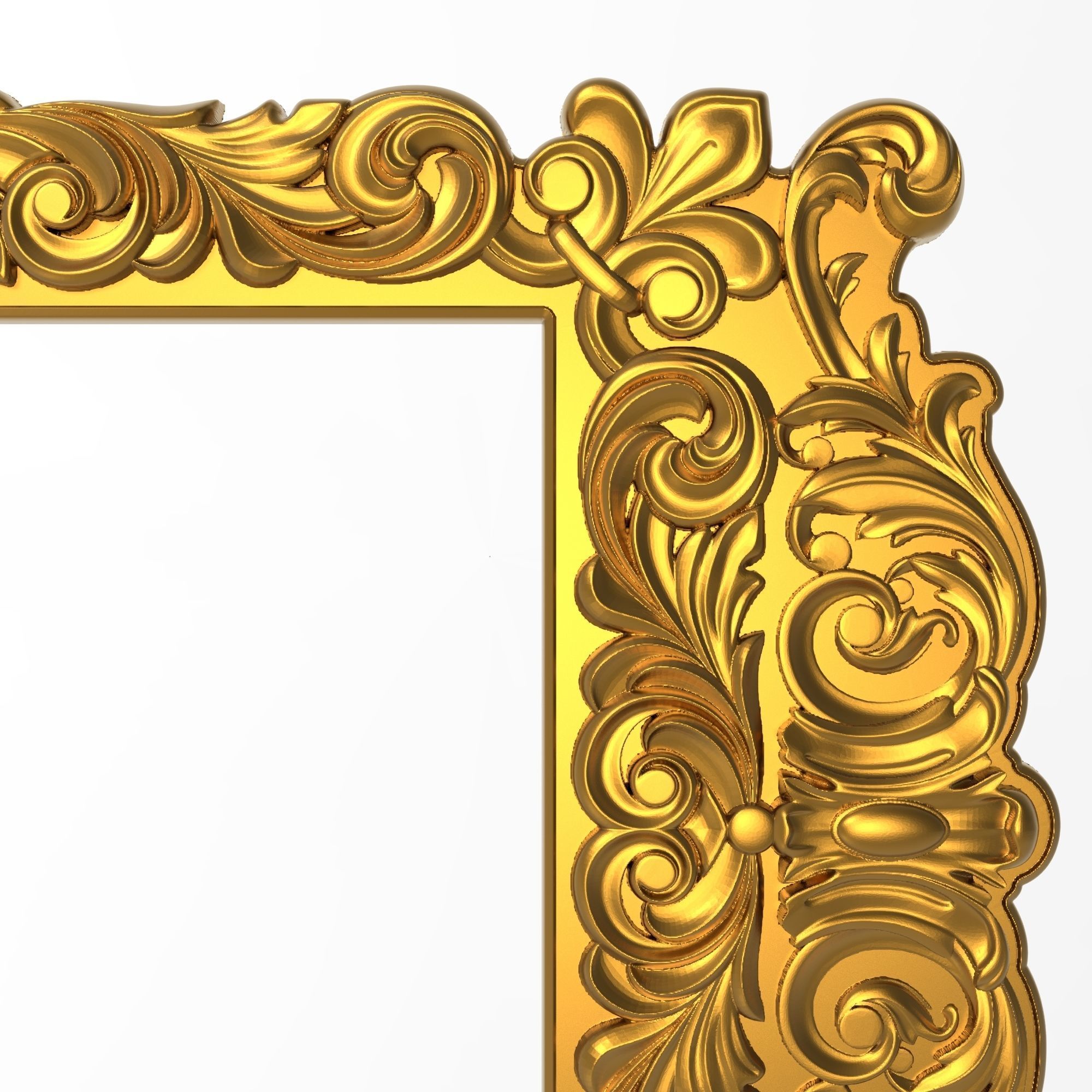 Carved Picture Frame 3D model_1