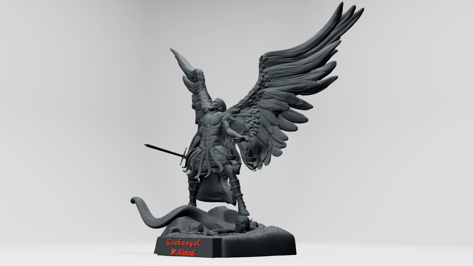 ST MICHAEL THE ARCHANGEL - 3D printable 3D print model_4