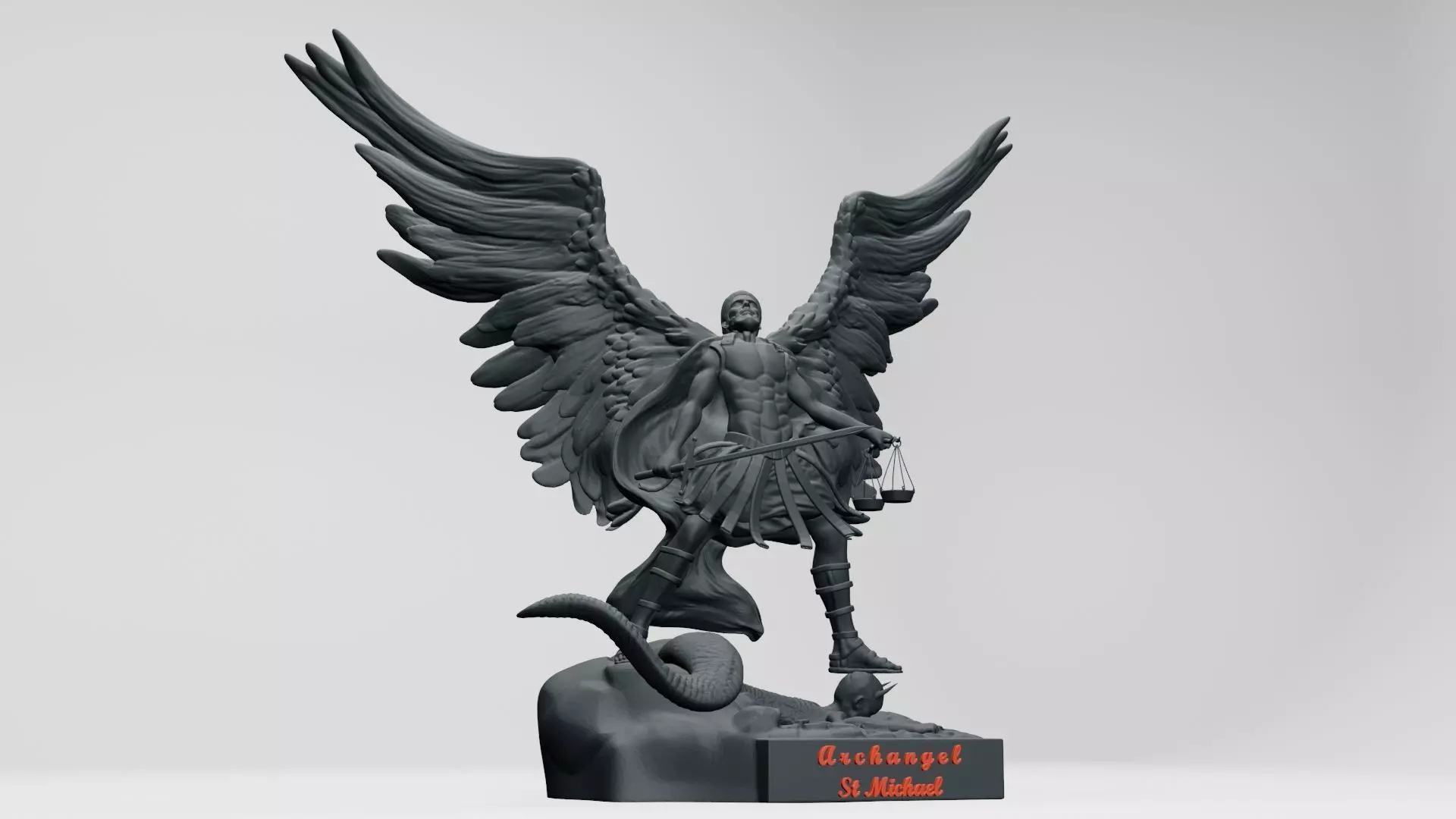 ST MICHAEL THE ARCHANGEL - 3D printable 3D print model_0
