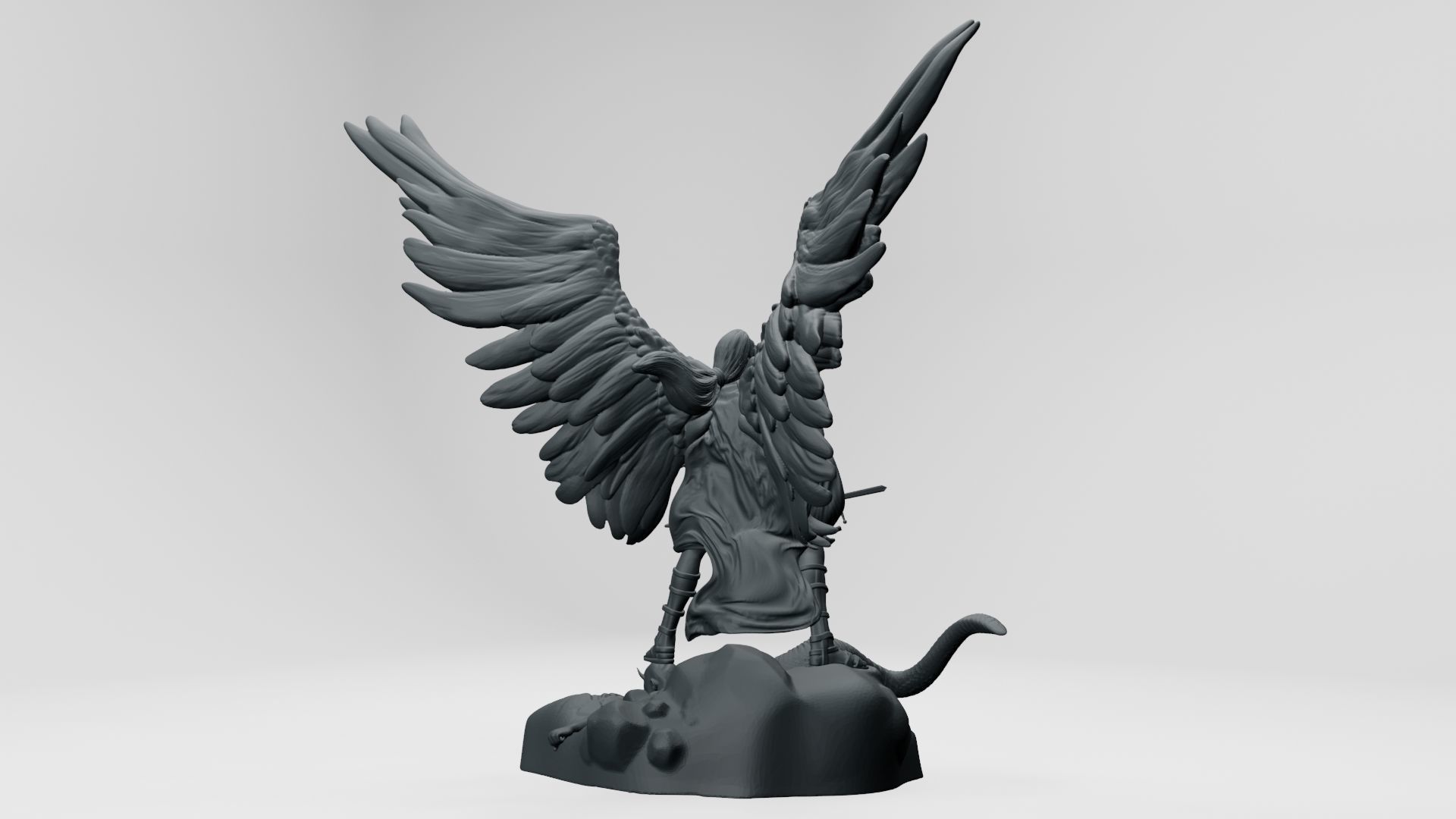 ST MICHAEL THE ARCHANGEL - 3D printable 3D print model_7