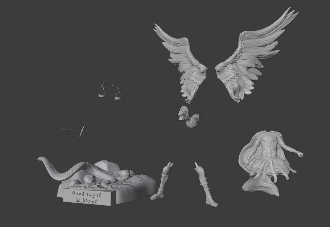 ST MICHAEL THE ARCHANGEL - 3D printable 3D print model_2