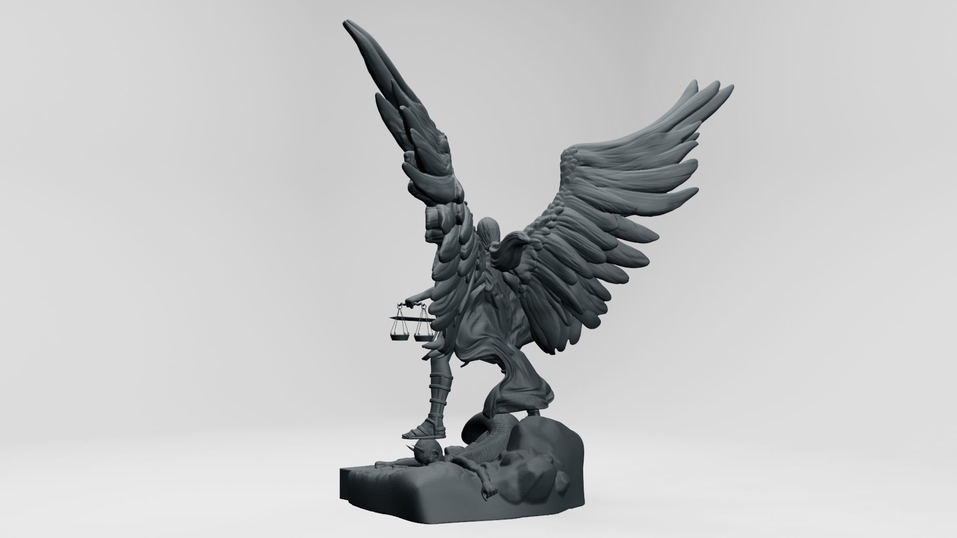 ST MICHAEL THE ARCHANGEL - 3D printable 3D print model_8