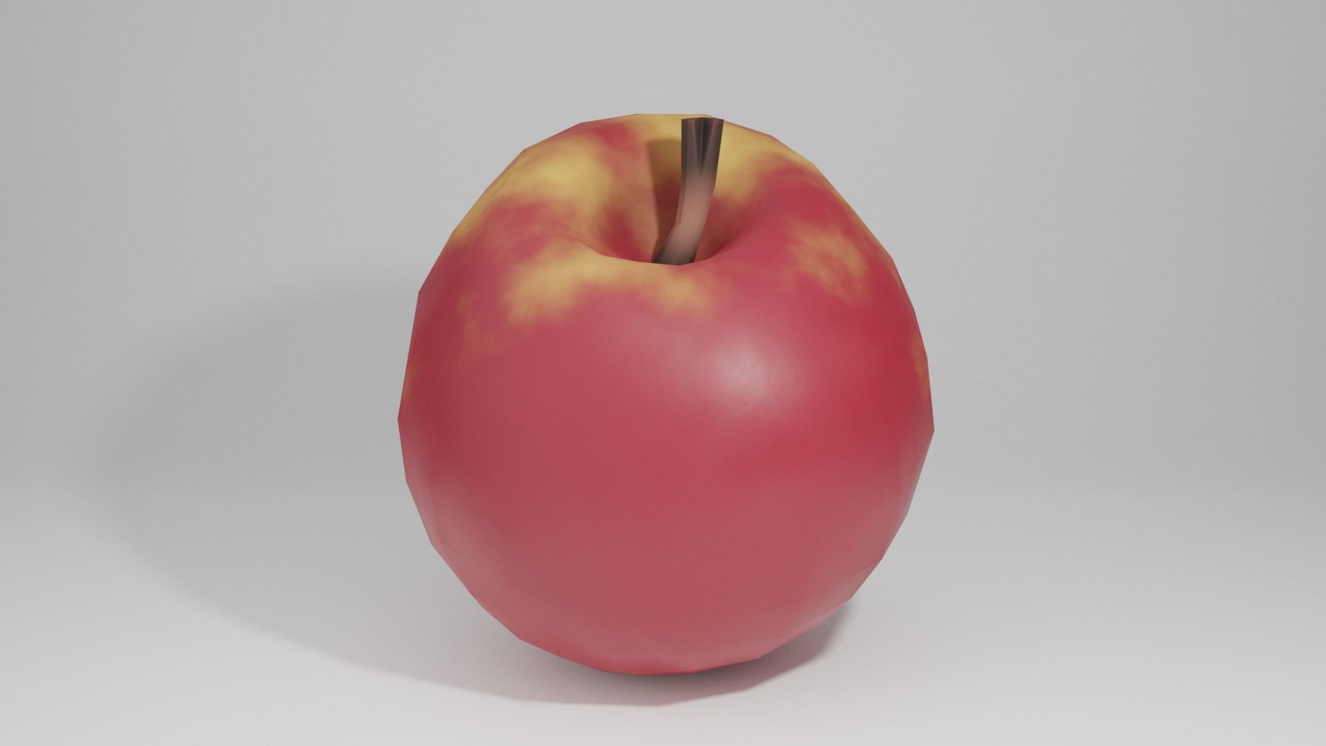 Stylized PBR Apple Low-poly 3D model_1