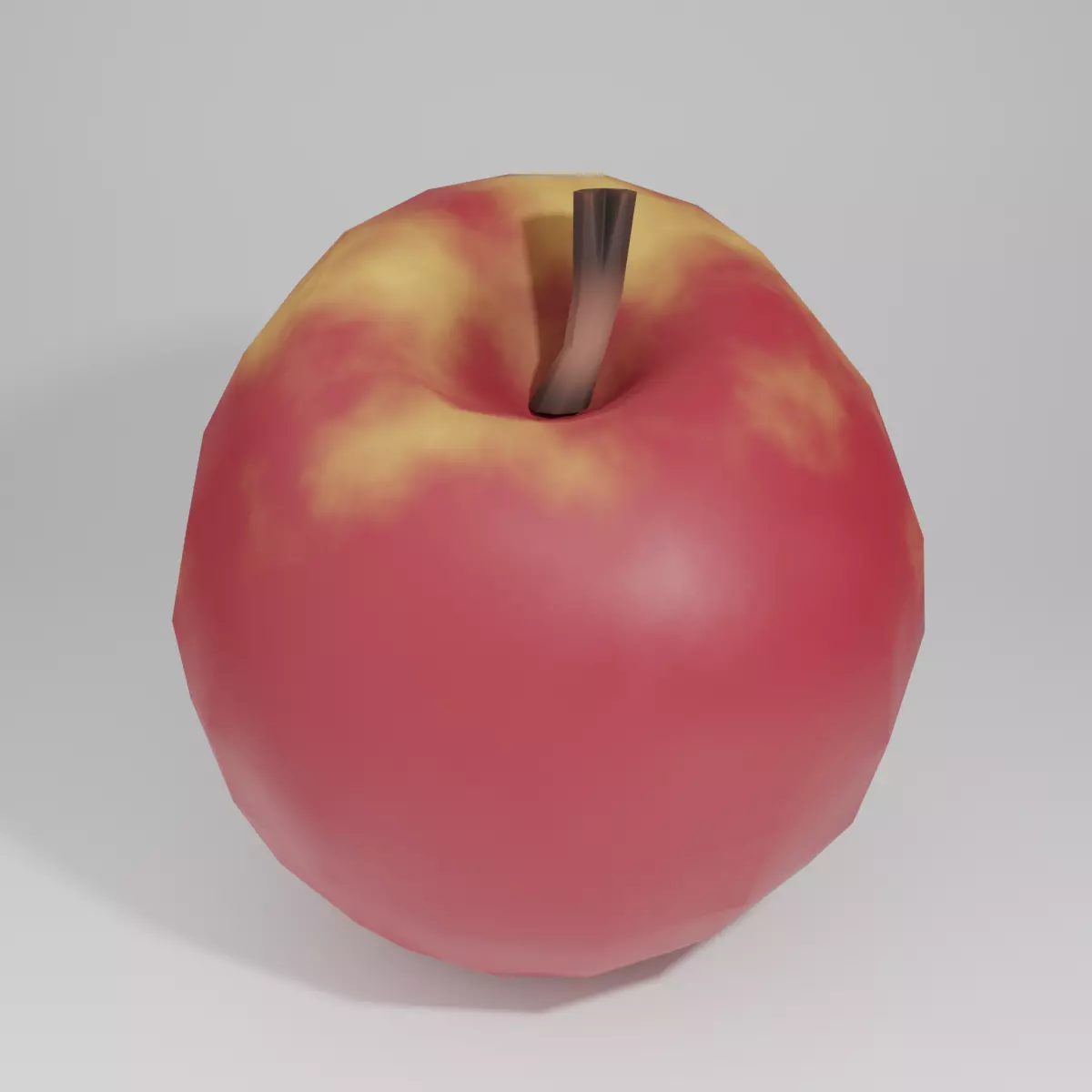 Stylized PBR Apple Low-poly 3D model_0