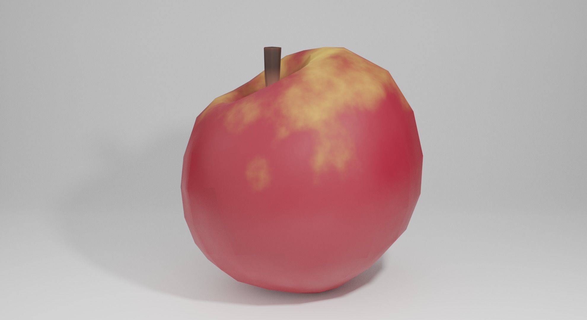 Stylized PBR Apple Low-poly 3D model_5