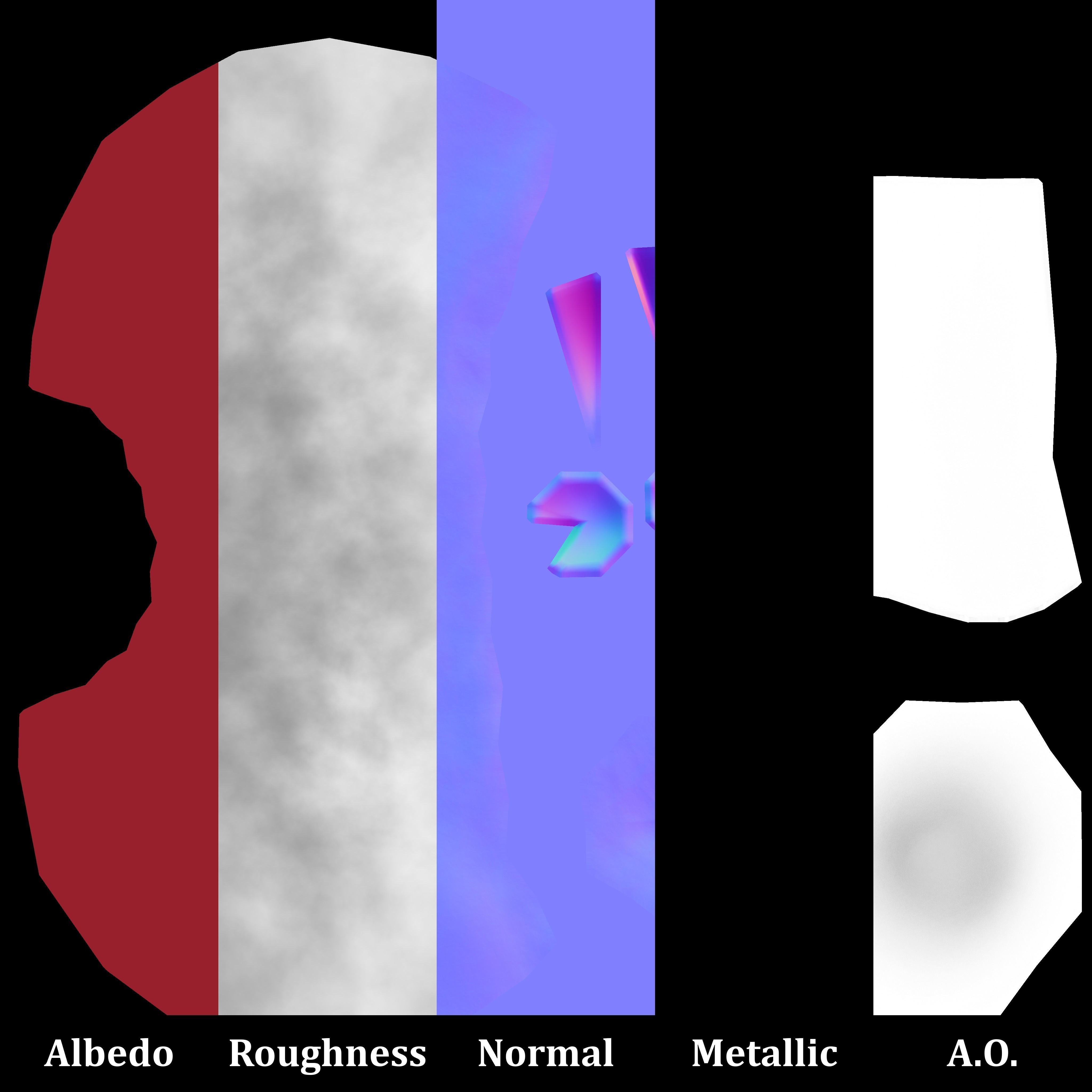 Stylized PBR Apple Low-poly 3D model_3