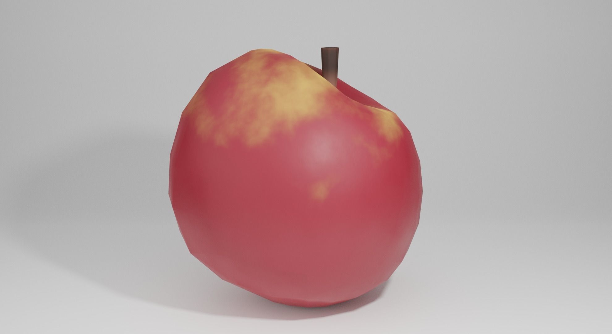 Stylized PBR Apple Low-poly 3D model_4
