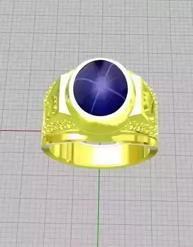 mens ring star 3D print model
