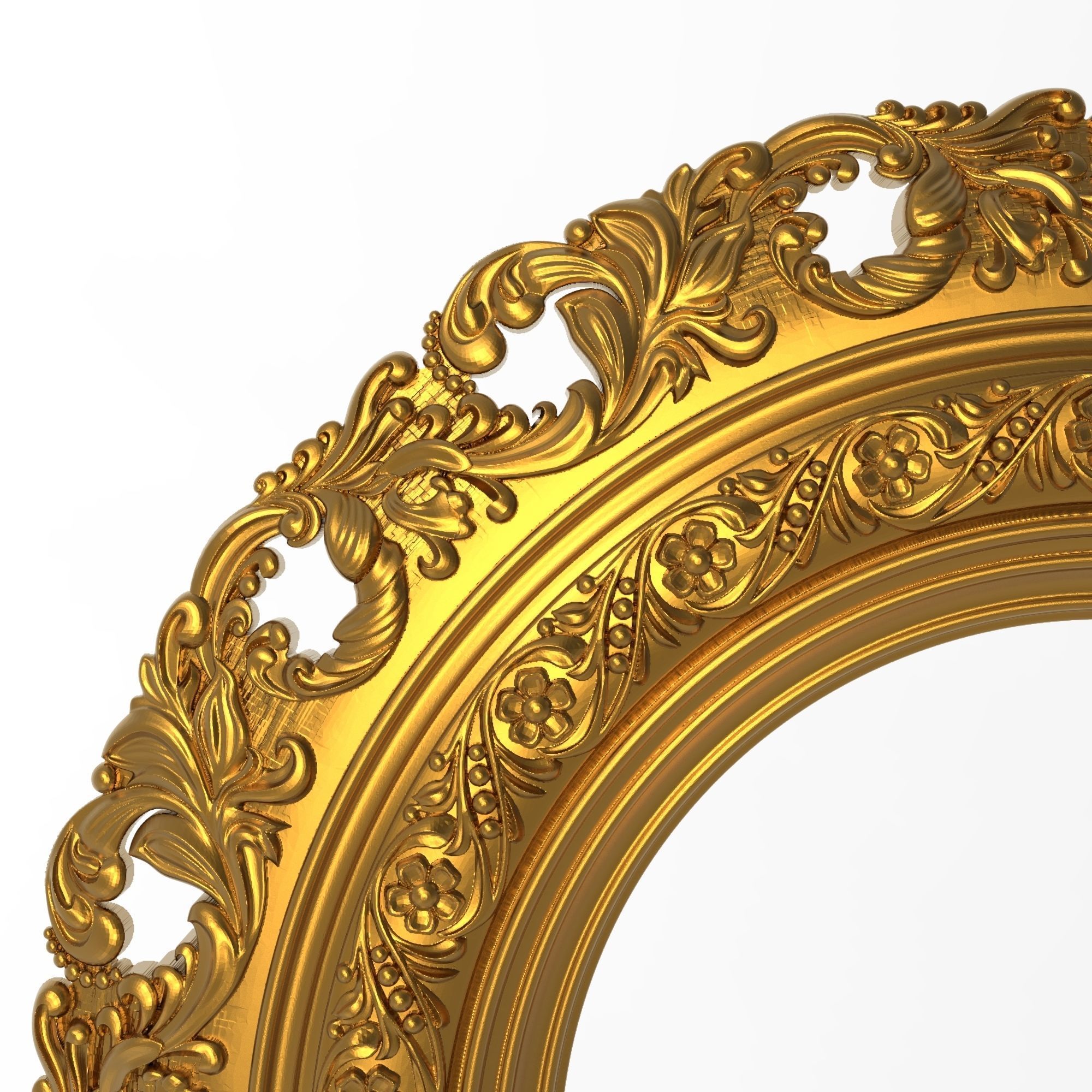 Carved Picture Frame 3D model_1
