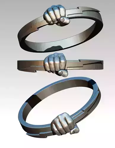 Fury Lightning Strike Hand Punch Fist Jewel Ring