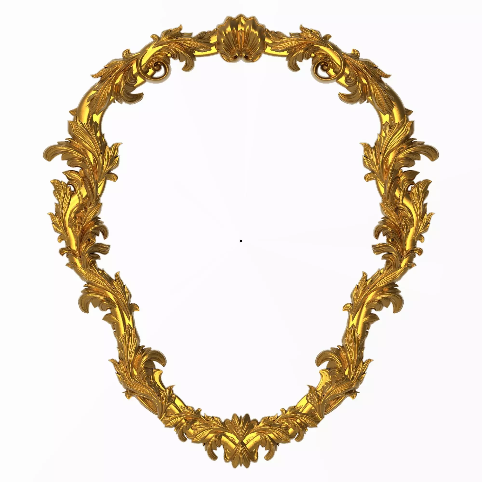 Carved Picture Frame 3D model_0