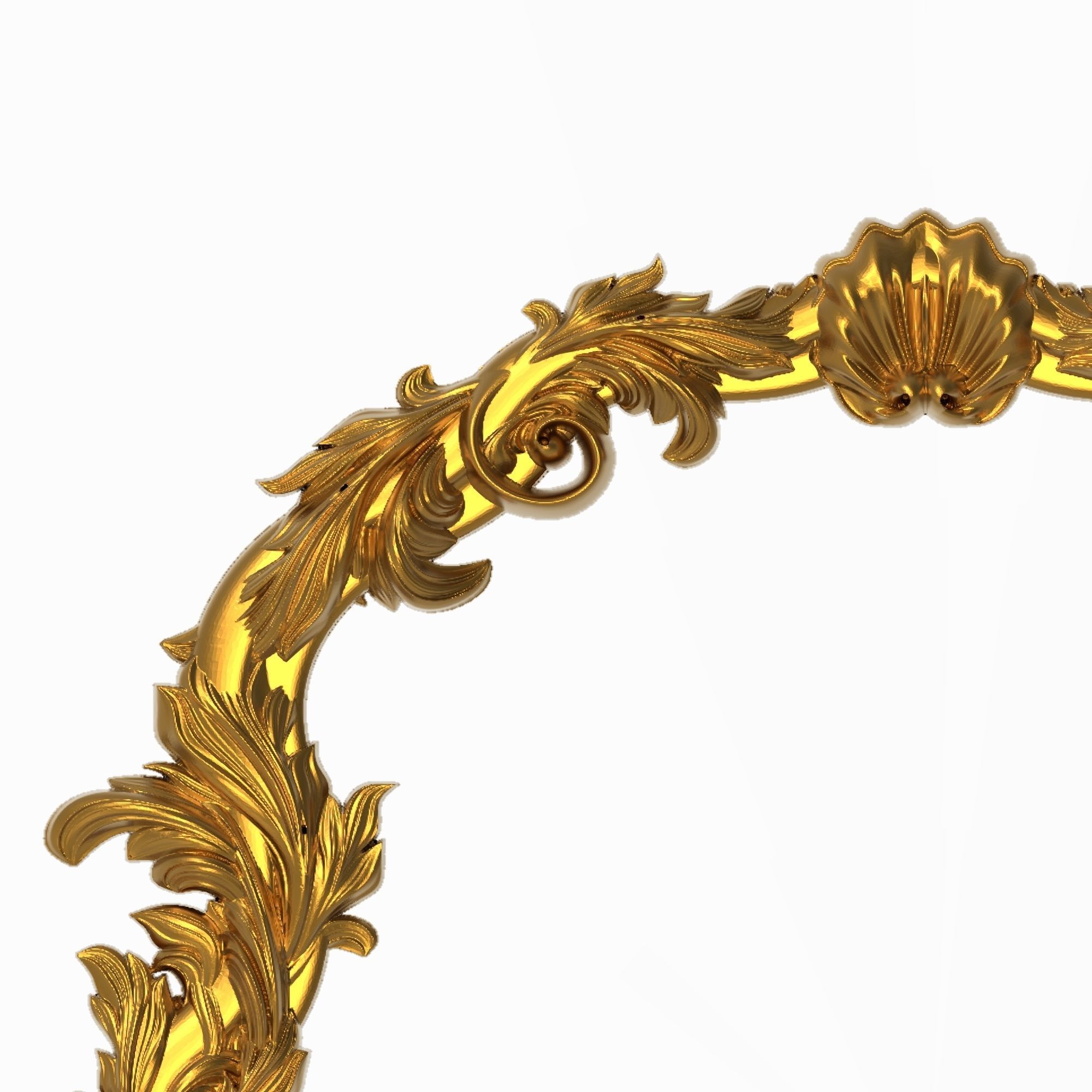 Carved Picture Frame 3D model_1