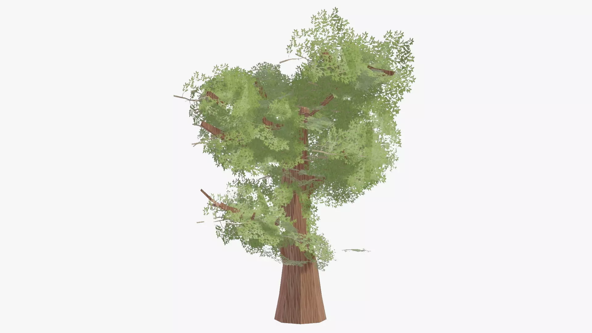 Variation 1 - Low Poly Big Tree 3D model_0