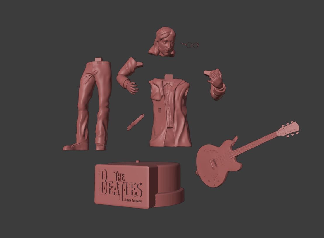 JOHN LENNON - THE BEATLES -  ROOFTOP CONCERT 3D print model_6