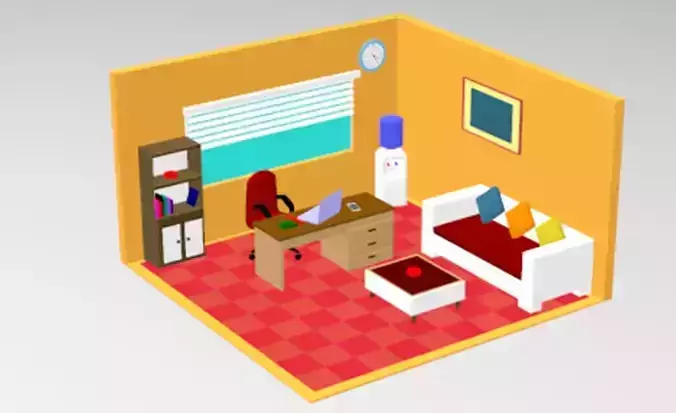 Cartoonish Office Room Interior pack 