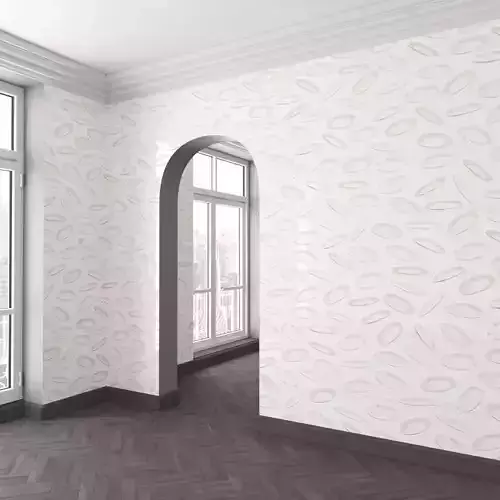 WallDeco-Life-var-09 empty room with wallpaper