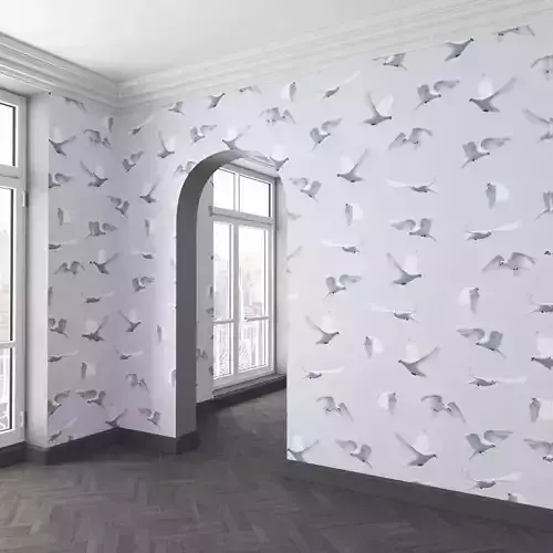 WallDeco-Life-var-11 room with birds on wall