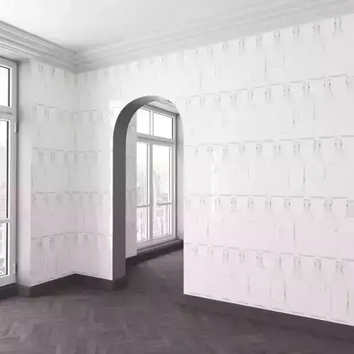 WallDeco-Life-var-13 room with walls and glass bottles on wall