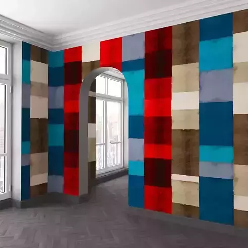 WallDeco-Life-var-20 room with checkered wall