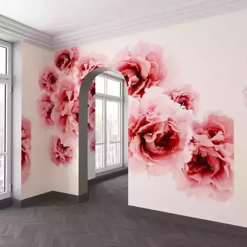 WallDeco-Life-var-42 peony wall mural