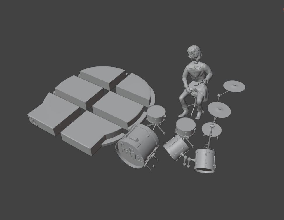 RINGO STARR - THE BEATLES - ROOFTOP CONCERT 3D print model_5