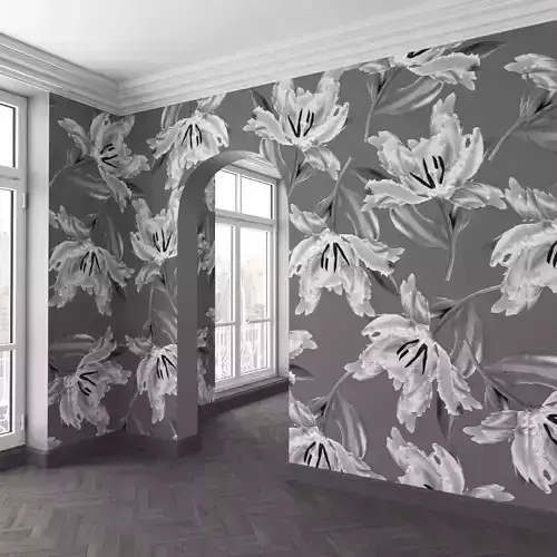 WallDeco-Life-var-49 room with floral wallpaper