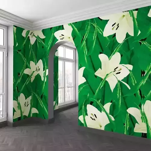 WallDeco-Life-var-53 room with lilies on wall