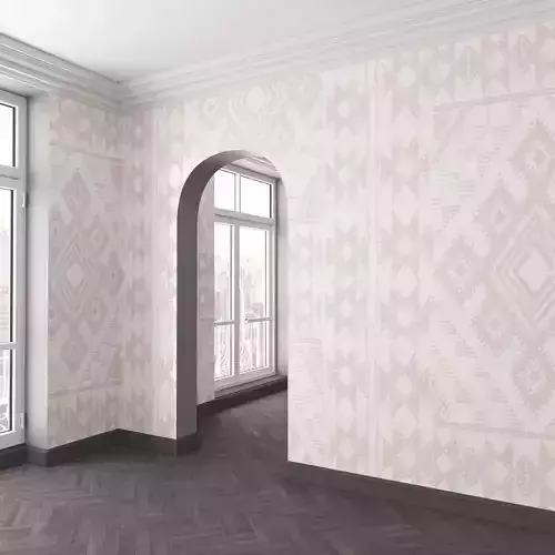 WallDeco-Life-var-70 room with geometric pattern on wall