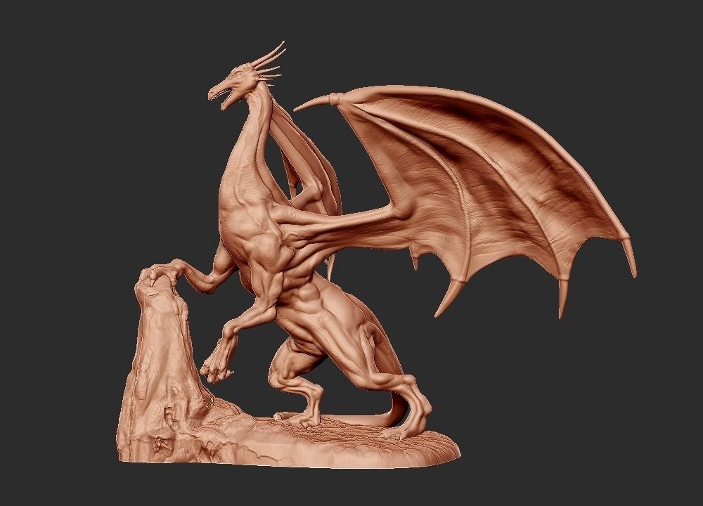 Dragon Statue Free 3D print model_1