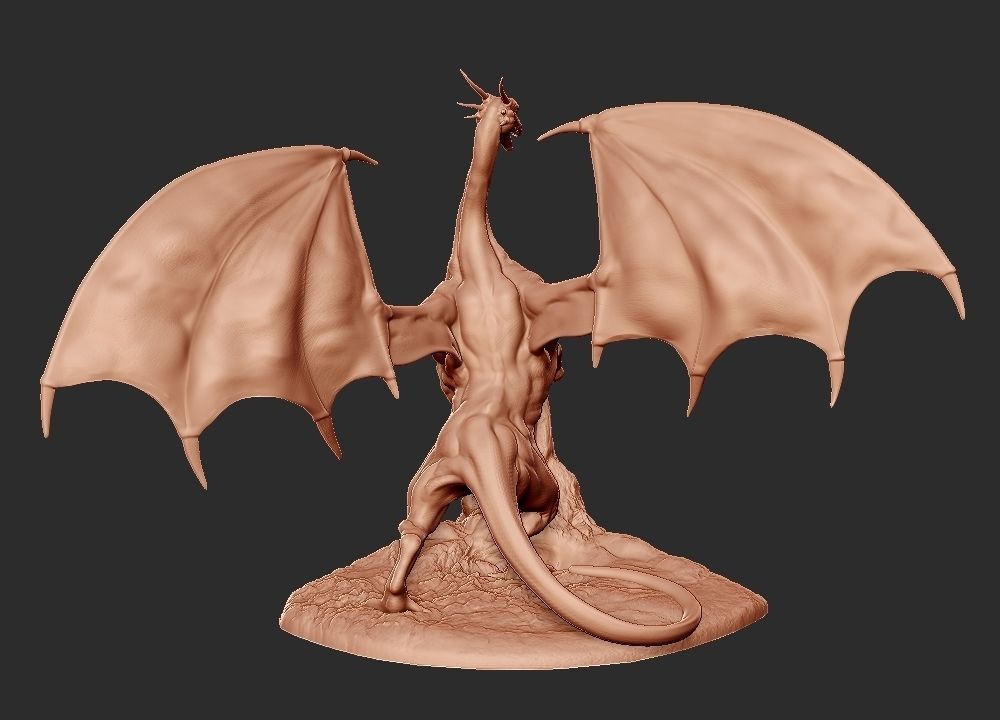 Dragon Statue Free 3D print model_2