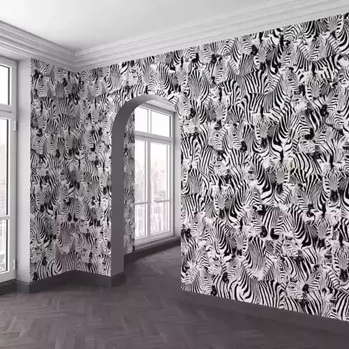 WallDeco-Life-var-74 room with zebra wallpaper