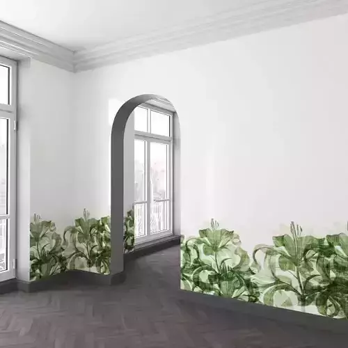 WallDeco-Life-var-88 empty room with plants on wall