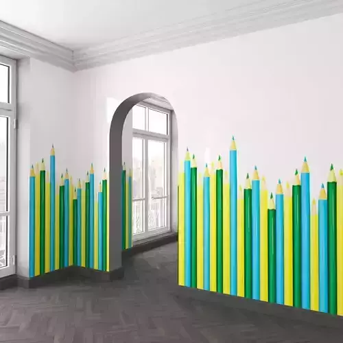 WallDeco-Life-var-98 room pencils on wall