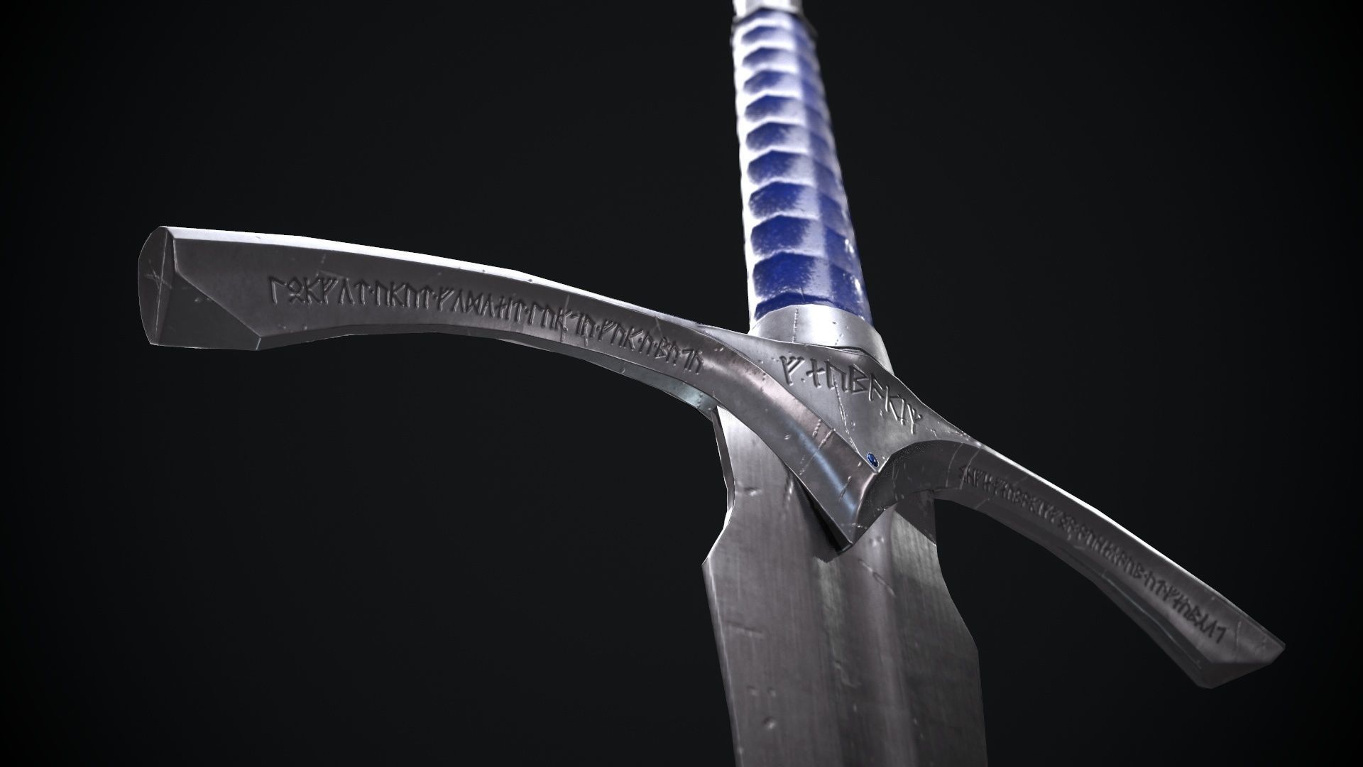 Glamdring Sword from The Lord of the Rings Movie Low-poly 3D model_16