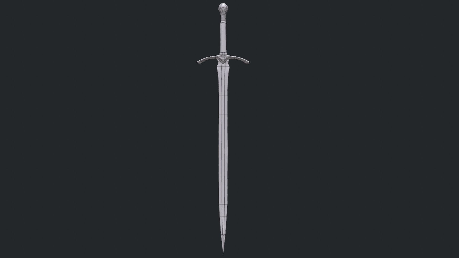 Glamdring Sword from The Lord of the Rings Movie Low-poly 3D model_19